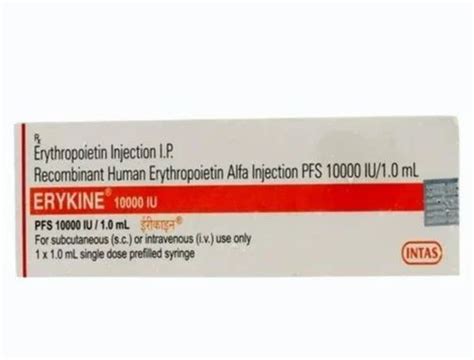 Nephrology Medicine -1 - Erykine 10000 Erythropoetin Injection from Mumbai