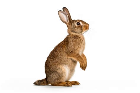 A rabbit standing up on its hind legs | Premium AI-generated image