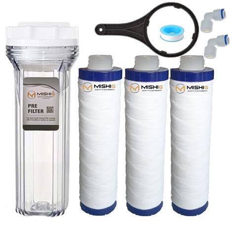 MISHIG Crystal Clear Transparent Pre Filter Housing/Bowl Set Kit with ...