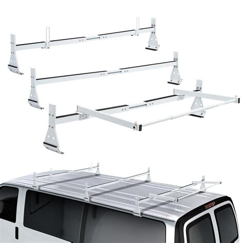 Universal Van Roof Ladder Racks With Rear Roller Adjustable 57 ...
