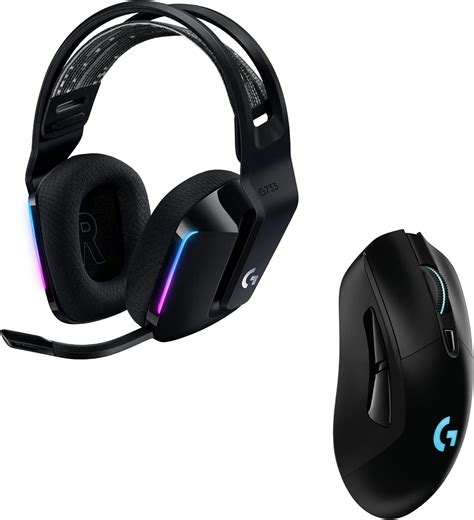 Buy Logitech G733 Lightspeed Wireless Gaming Headset, Black & G703 ...
