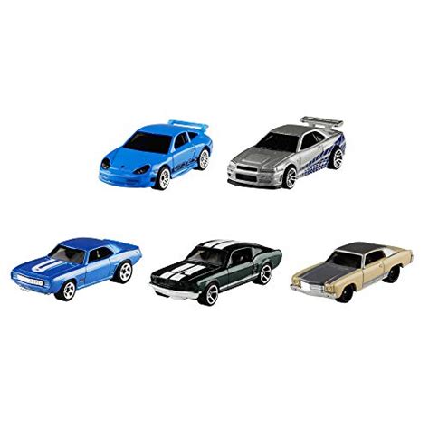 Hot Wheels Fast & Furious 5-Pack 1:64 Scale Vehicles Instant Collection ...