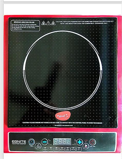 Pigeon Egnite 1800W Induction Cooktop with Push Button Control – Fast ...