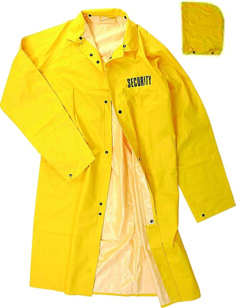 Full-Length Yellow Raincoats 100% PVC, Security ID at Amazon Men’s ...