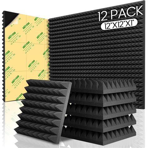 Snapklik.com : 24 Pack Sound Proof Foam Panels For Walls, Pyramid ...