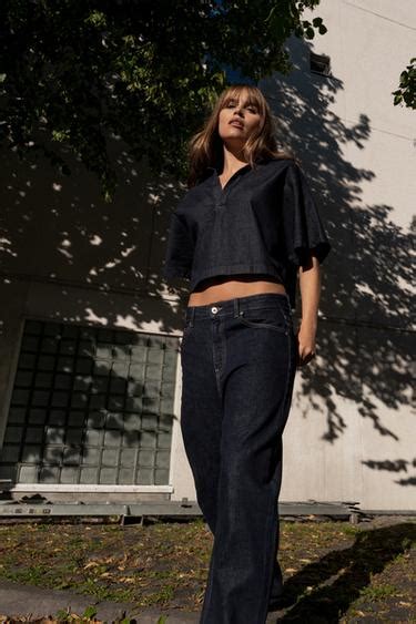 HIGH-WAIST TRF BARREL JEANS - Dark indigo | ZARA India