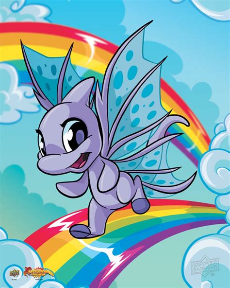 Faerie Shoyru Rainbow Pool Neopet Print | Neopets Merch Database