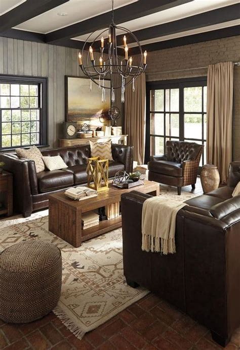 decorating with black and brown in living room