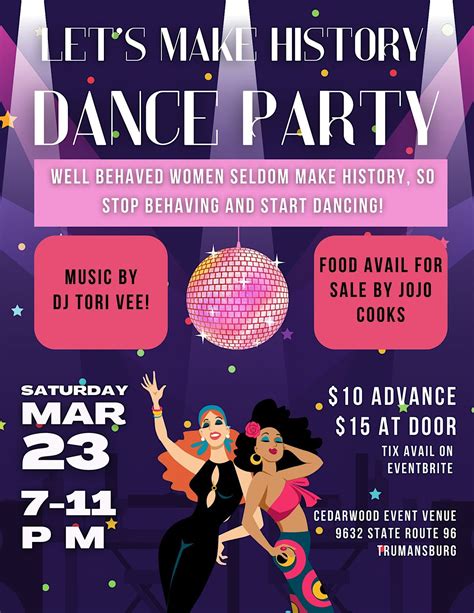 Lets Make History Dance Party with DJ Tori Vee and food by JoJo Cooks ...
