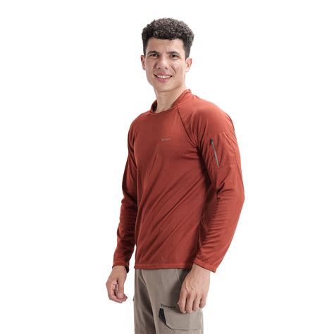 Full Sleeve Hiking and Trekking T-Shirt & Jersey | Rust – Tripole Gears