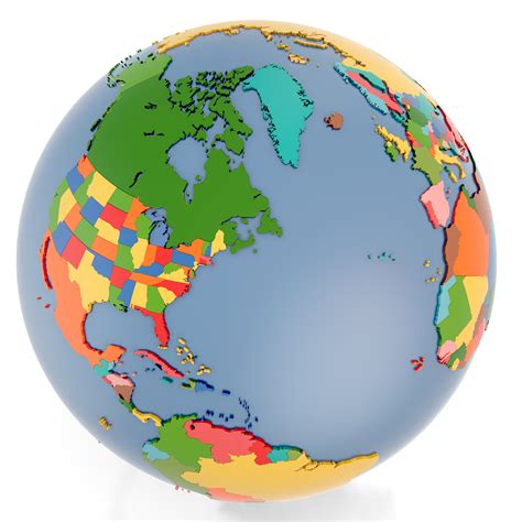 3d country world globe model