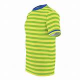 90s Striped Shirt, Retro Yellow and Green Stripes With Contrasting Blue ...