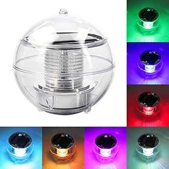WHATOOK Solar Floating LED Lights Waterproof Ball lamp,Decorative ...