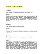 Image result for Last Lesson Questions
