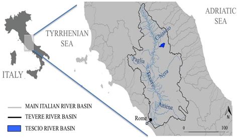 Physical Map Of Europe Tiber River
