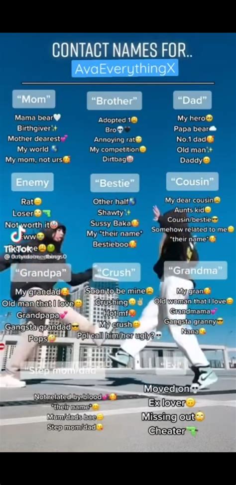 🌼Contact namess🎃 *not mine* | Funny contact names, Funny nicknames, Funny nicknames for friends