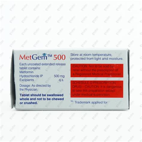 Metgem 500mg Tablet – ETABX
