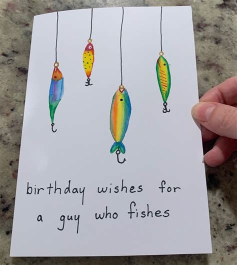 Fishing birthday card | Birthday card drawing, Happy birthday cards diy ...