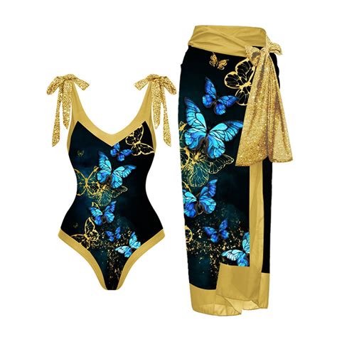 Women One Piece Swimsuit with Matching Cover Ups Floral,One Piece ...