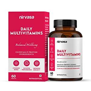 Nirvasa Daily Multivitamin Tablets for Men & Women | Enhances Immunity ...