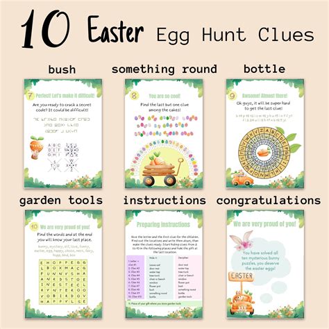 Printable Kids Outdoor Easter Scavenger Hunt, Instant Download Children ...