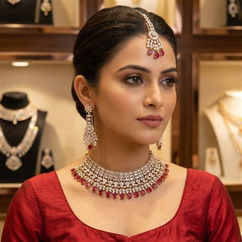 Manisha Jewellery American Diamond Designer Choker Necklace Set ...