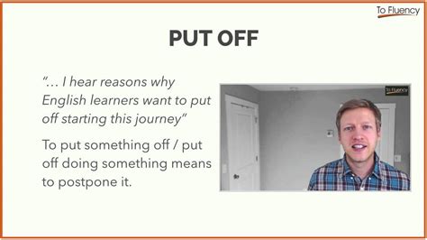 English Phrasal Verbs: Put Off - Explanation and Examples - YouTube