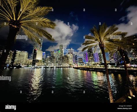 Downtown Miami at night. Miami, Florida USA Stock Photo - Alamy