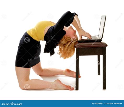 Business Woman Bending Over Backwards Stock Image - Image of pressure ...