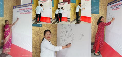 SGRR University organised a signature campaign on "Saying No To Drugs"