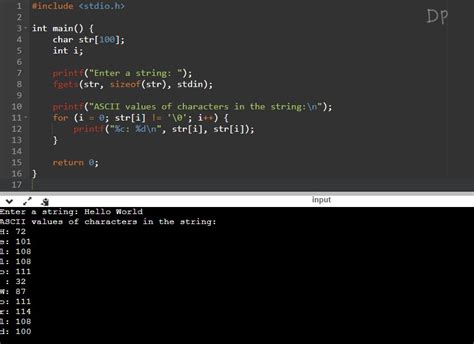 Image result for Program CDisplay ASCII-Code