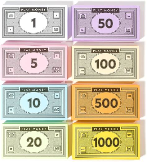 Opoly Play Money – 720Pcs Fake Money for Board Games – 90 of Each Bill ...