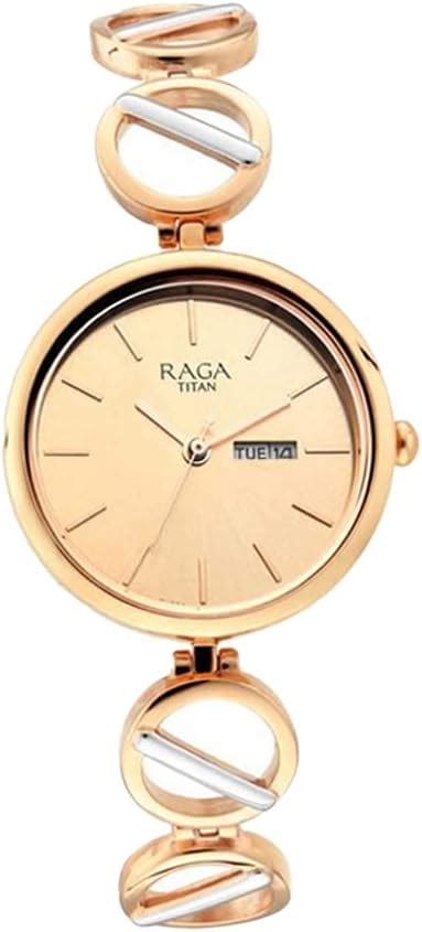 Titan Raga Showstopper Quartz Analog Mother of Pearl Dial Metal Strap ...