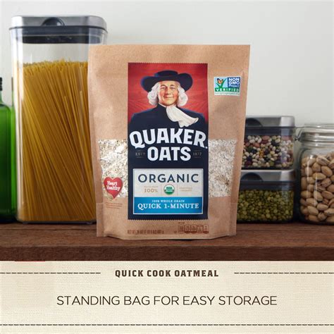 Buy Quaker Organic Quick 1-Minute Oats Breakfast Cereal, Non-GMO ...