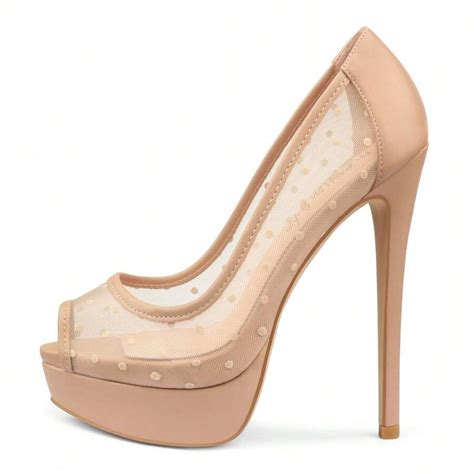 MERUMOTE Women's Platform Stiletto Heels Shoes Peep Toe Pumps 6 Inch ...