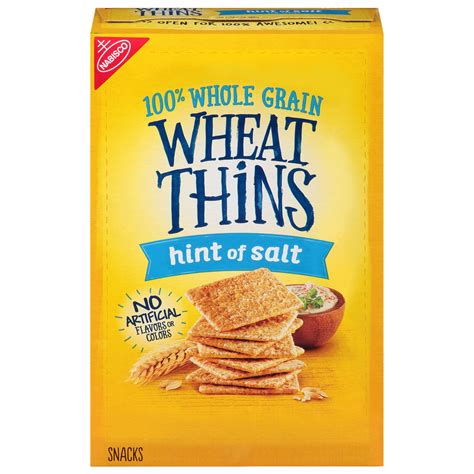 Wheat Thins Hint of Salt Whole Grain Low Sodium Crackers, 9.1 oz ...