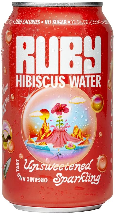 Ruby Hibiscus Organic Unsweetened Sparkling Water - 12pk x 12oz Cans ...