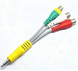 SeCro TV-out Cable Stereo to RCA - 3.5mm Male Plug to 3RCA Female ...