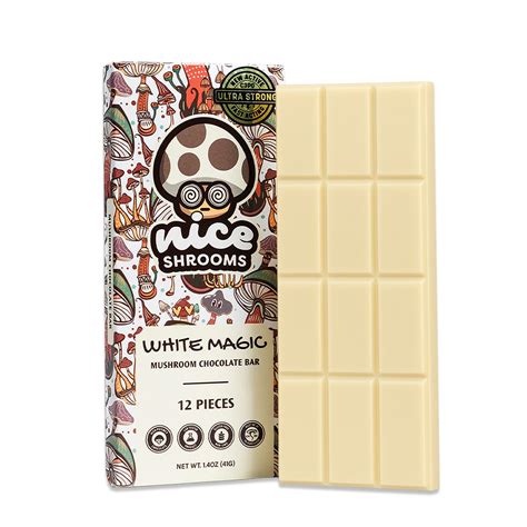White Magic Nice Shrooms Magic Mushroom Chocolate Bar
