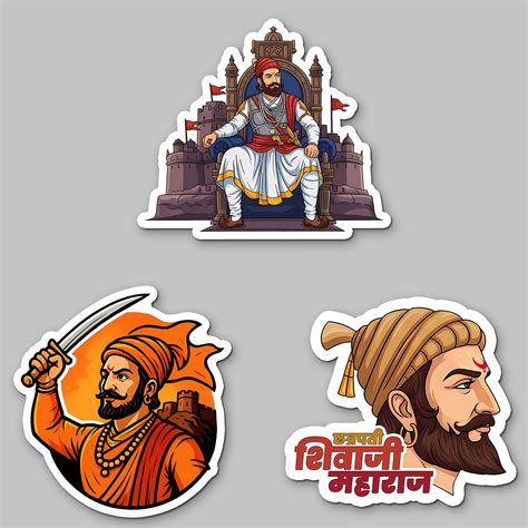 Shivaji Maharaj Acrylic Fridge Magnets Set of 3 – Chhatrapati Shivaji ...