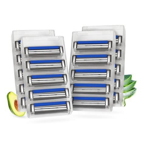 Pro 2 Max Razor Blades (Pack of 20) | Diamond-Hard Twin Blades with Al ...