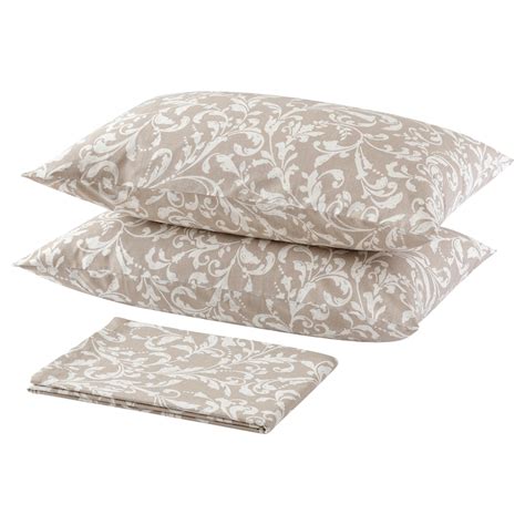 SORGMAL flat sheet and 2 pillowcase, beige, 240x260/50x80 cm (94x102 ...