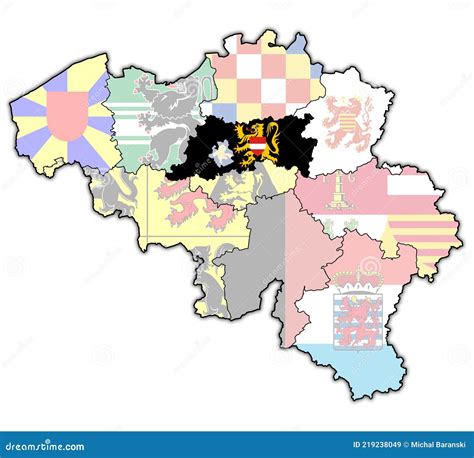 Flemish Brabant on Map of Belgium Stock Illustration - Illustration of isolated, nation: 219238049