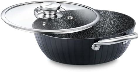 Buy Prestige Durastone Hard Anodised 6 Layer Non-Stick Kadai with Glass ...