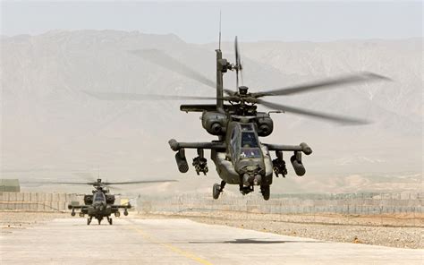 boeing ah 64 apache helicopters military aircraft desert, HD Wallpaper ...