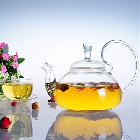 Tallear Glass Tea Pot with Self-Locking Cover Lid (600 ml) – EZ Life