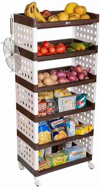 TNT The Next Trend Lexi 6 Tier Multi-Purpose Plastic Storage Organizer ...