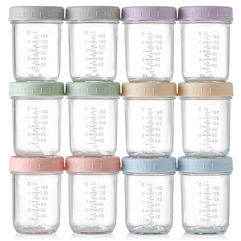 VITEVER 12 Pack Glass Baby Food Storage Containers - 8 oz Baby Food ...