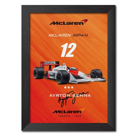 TenorArts Ayrton Senna Poster Frame McLaren MP4 F1 Racing Car 1988 ...