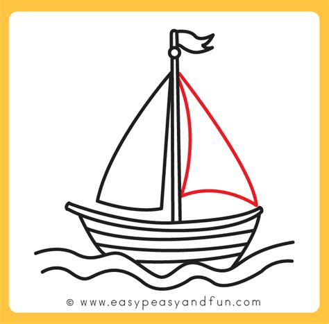 How to Draw a Boat - Step by Step Drawing Tutorial - Easy Peasy and Fun